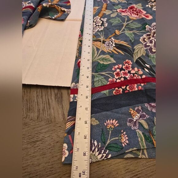 GP & J Baker X H&M Wide Leg Palazzo Pants Birds Print Multicolor Size 4 - Picture 6 of 14